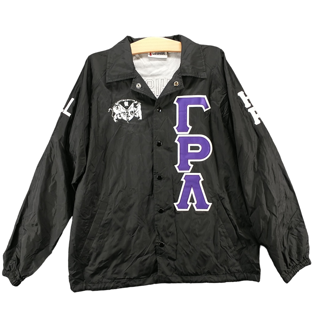 Cardinal Men's Snap Front Jacket Shisa #60 Black M Gamma Pi Lambda Embroidered